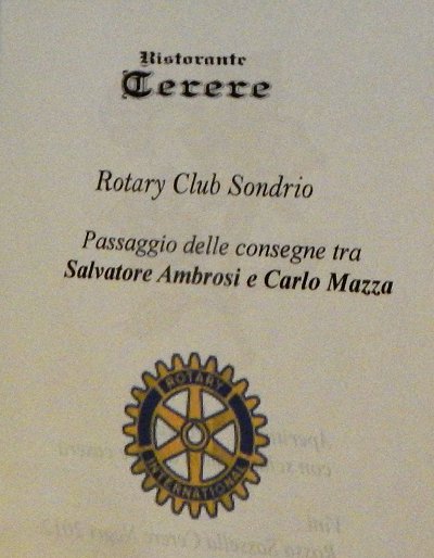 Passaggio delle Consegne al Rotary Sondrio