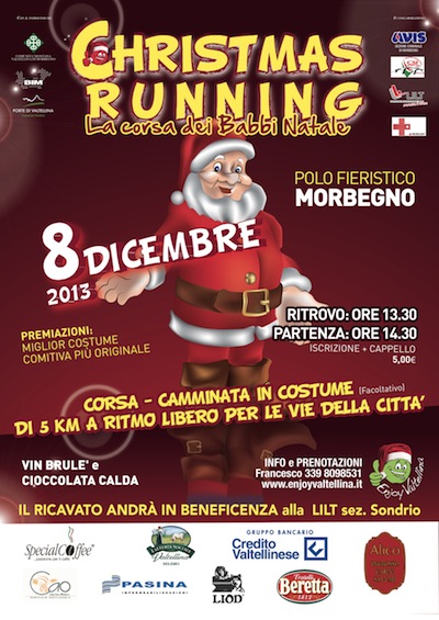 Christmas Running: i Babbi Natale corrono a MORBEGNO!