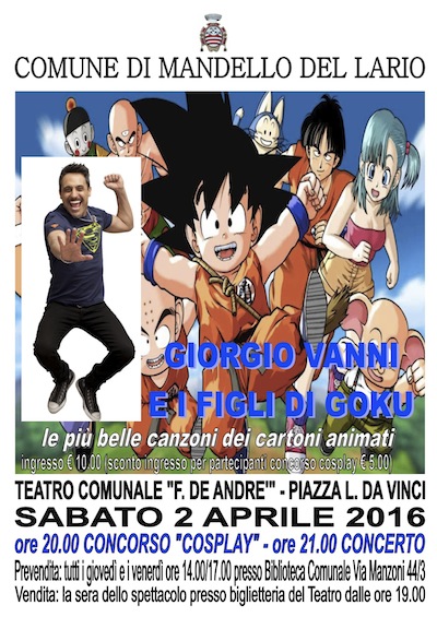 Giorgio Vanni e i figli di Goku a MANDELLO DEL LARIO  