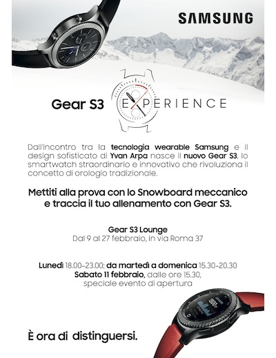 Gear S3 new experience a BORMIO  