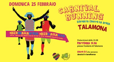 Carnival running: si dice no alla droga a TALAMONA