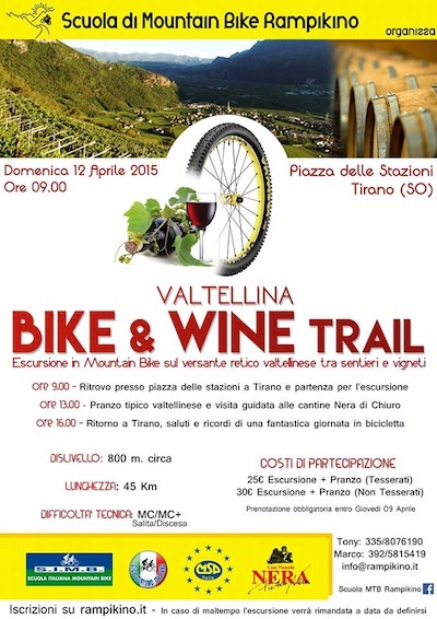 BIKE & WINE trail, in sella tra vitigni e sentieri