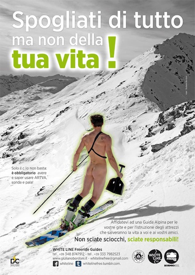 White Line freeride guides per la sicurezza in MONTAGNA