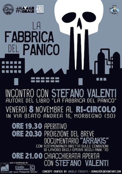 Valenti presenta LA FABBRICA DEL PANICO a MORBEGNO