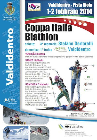 La VALDIDENTRO ospita la COPPA ITALIA di BIATHLON