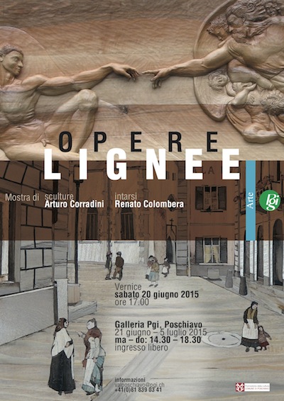 Sculture e intarsi alla Galleria PGI di POSCHIAVO
