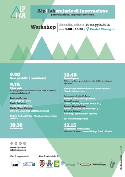 AlpLab, workshop a SONDRIO  