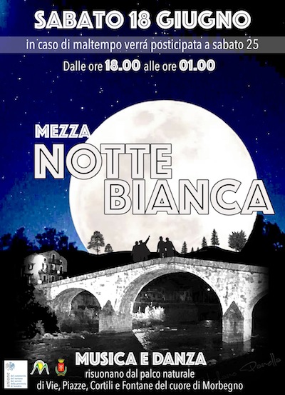 A MORBEGNO la mezza NOTTE  BIANCA