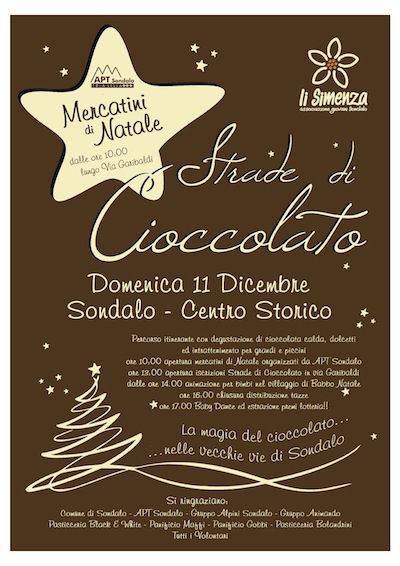 le strade di SONDALO sono di CIOCCOLATO