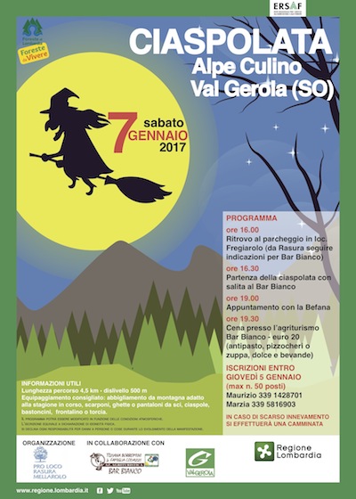 In VALGEROLA si ciaspola con la BEFANA  