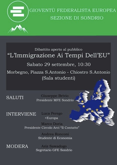 L’Immigrazione ai tempi dell’UE, un convegno a MORBEGNO 