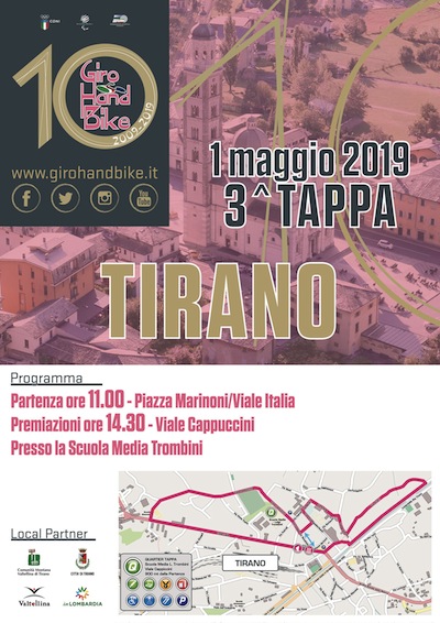 A TIRANO la 3^ Tappa del Giro d Italia Handbike