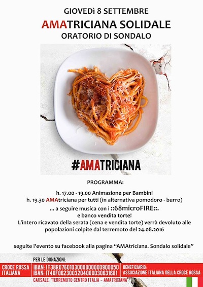 SONDALO solidale con #AMAtriciana  