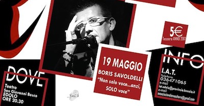 LE MASCHERE di Edolo e la VOCE di Savoldelli