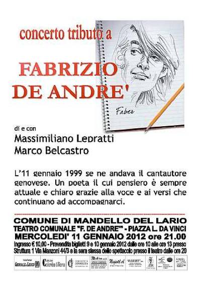Il Comune di Mandello del Lario ricorda De And 