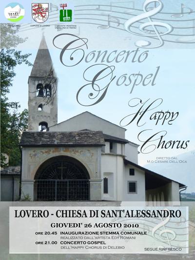 INAUGURAZIONE STEMMA COMUNALE E CONCERTO GOSPEL A LOVERO