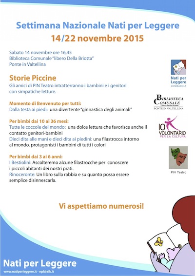settimana Nazionale Nati per Leggere, anche a PONTE
