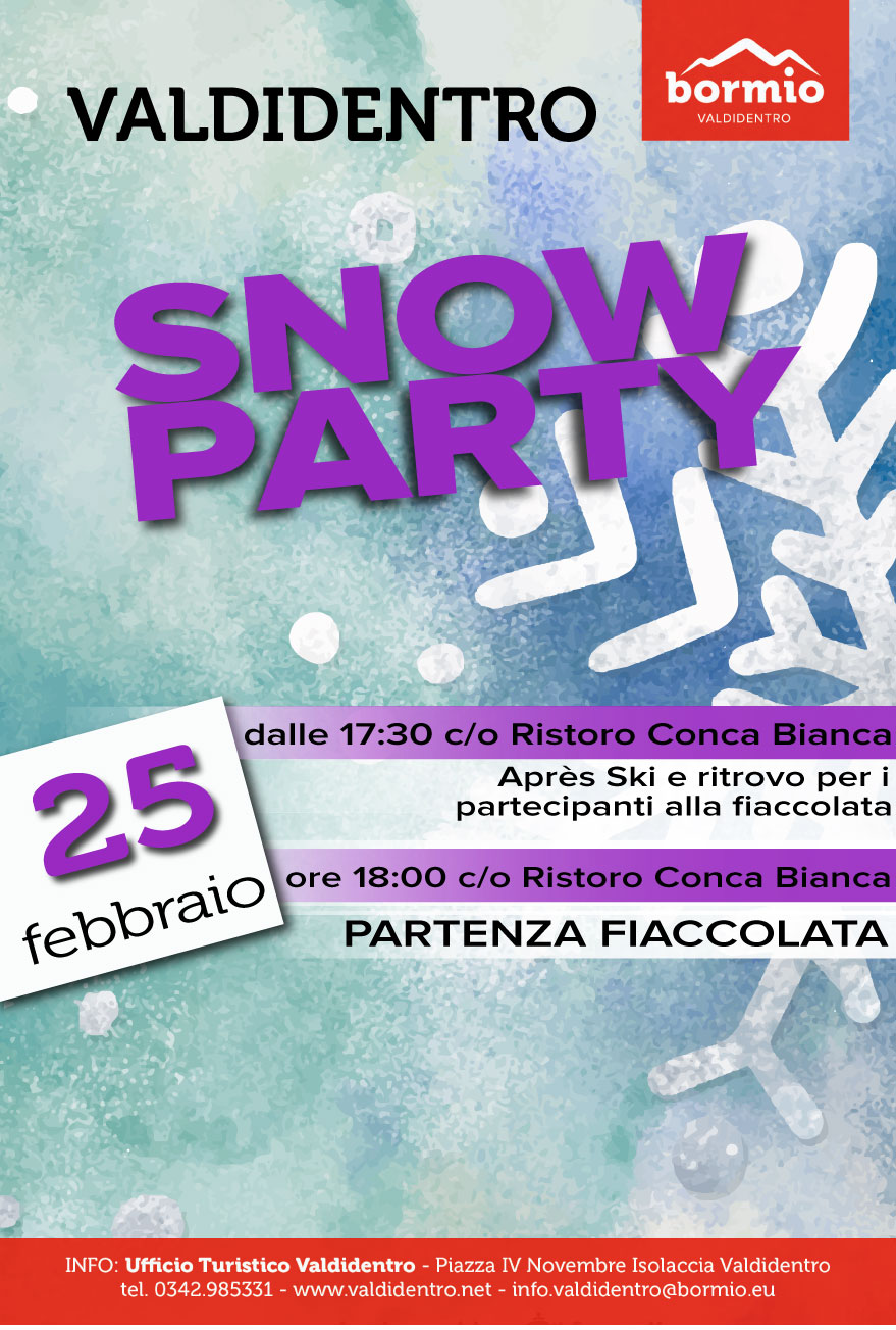 Snow Party e maschere in VALDIDENTRO!