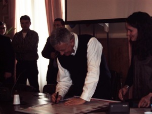La firma dello statuto Rurener a Tirano 
