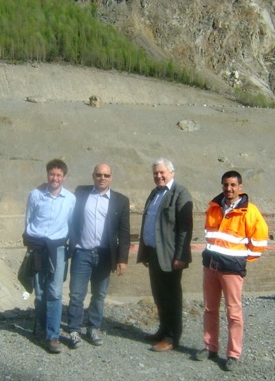 Autorit in visita ai cantieri della Val Pola in Valdisotto 