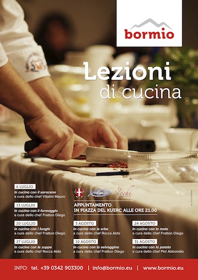 BORMIO offre anche LEZIONI DI CUCINA