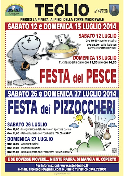 A TEGLIO la festa del Pesce e dei PIZZOCCHERI