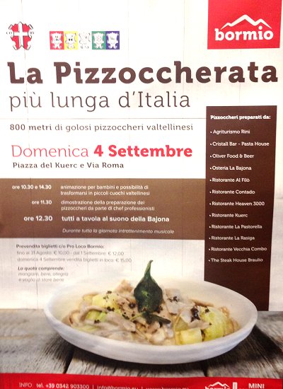 A Bormio la PIZZOCCHERATA piu lunga del mondo