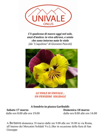 A Sondrio si svelano... le viole di Univale 