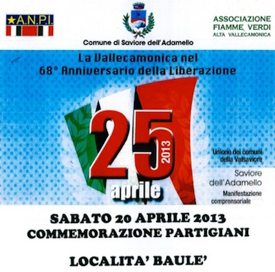Celebrazioni 25 aprile in VALCAMONICA