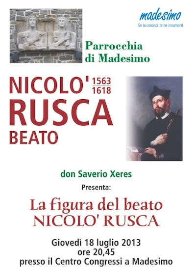 Nicol Rusca: a MADESIMO presentazione e pellegrinaggio