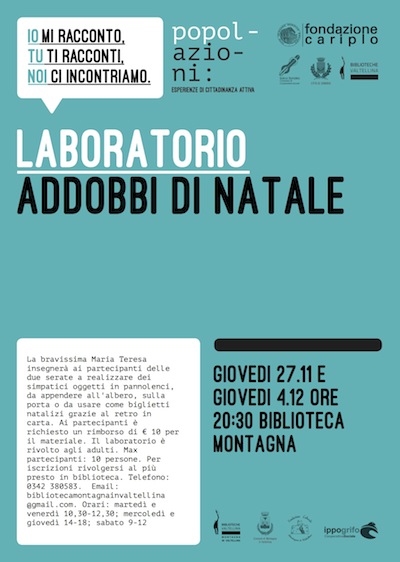 A MONTAGNA si impara come addobbare l’albero natalizio