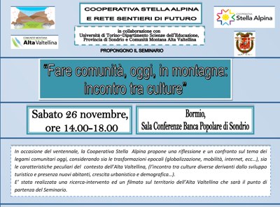 Fare comunit in montagna: seminario a BORMIO