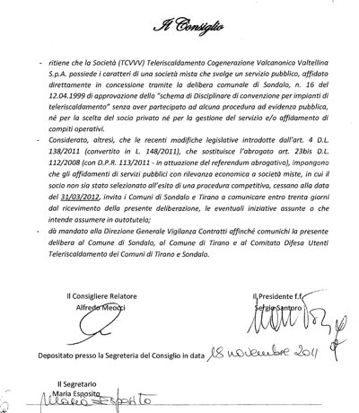 Teleriscaldamento Tirano e Sondalo: servizio pubblico
