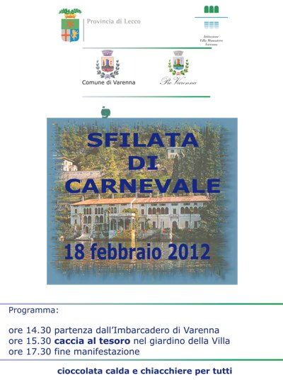 Varenna: Villa Monastero teatro del carnevale