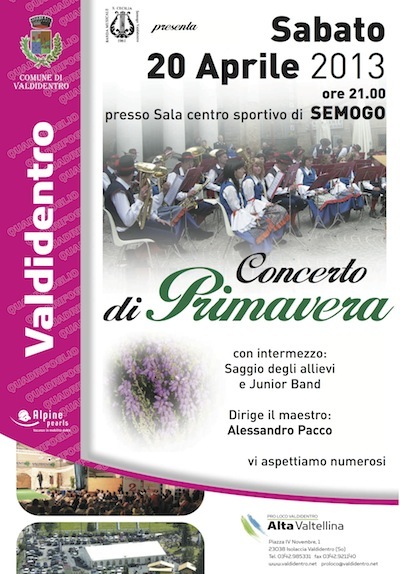 Concerto di primavera in VALDIDENTRO