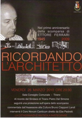 Tirano ricorda l’assessore comunale Ettore Ferrari