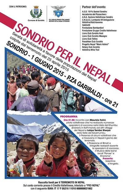 SONDRIO per il NEPAL con Maurizio Folini