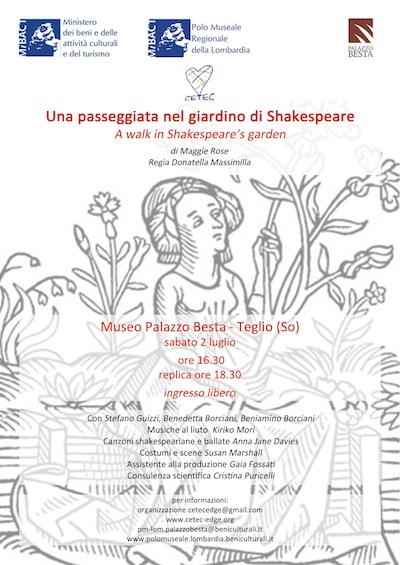 TEGLIO: William Shakespeare narrato a Palazzo Besta