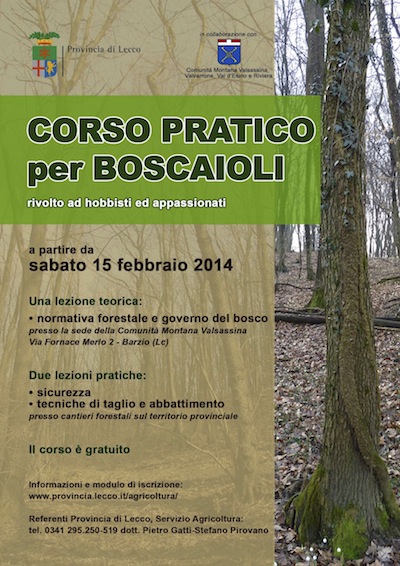 Corso per boscaioli in provincia di LECCO