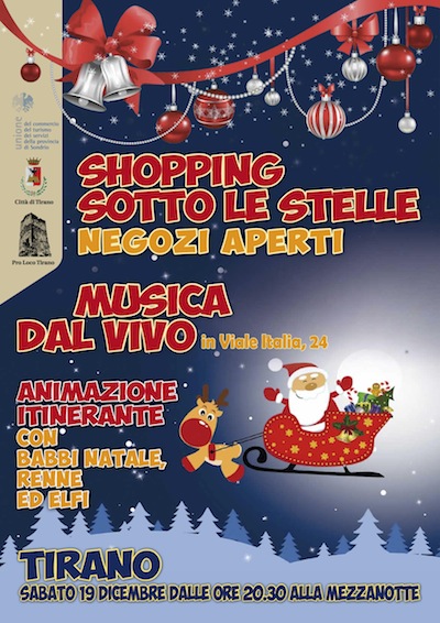 TIRANO illuminata invita allo shopping sotto le stelle