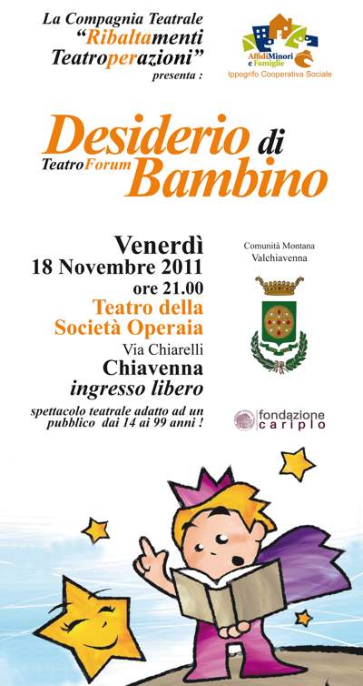 DESIDERIO DI BAMBINO. A CHIAVENNA una serata sul tema affido