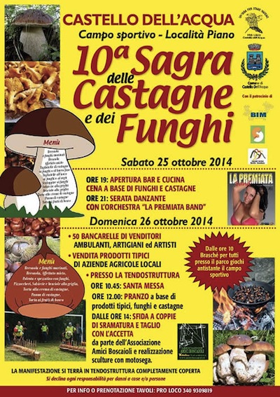 Sagra delle Castagne e dei Funghi a CASTELLO DELL’ACQUA
