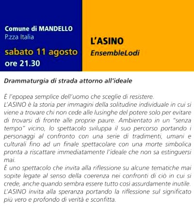 Paesaggi teatrali a MANDELLO DEL LARIO