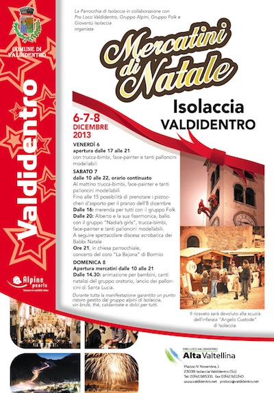 VALDIDENTRO presenta i suoi Mercatini di Natale!