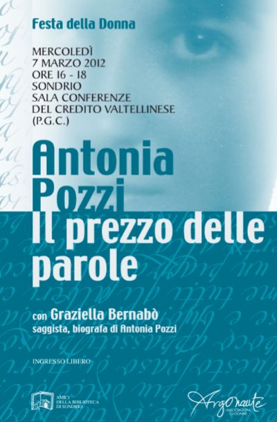 Festa della DONNA ricordando Antonia Pozzi, a Sondrio