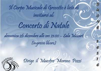 Concerto di Natale del Corpo Musicale di Grosotto